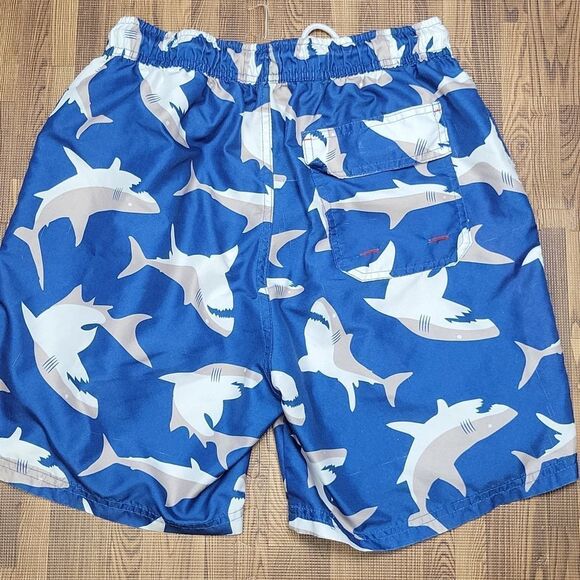 U.S Polo Assn. Shark Print Swim Trunks Size Boys Medium - Picture 7 of 14